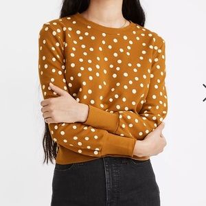EUC Madewell Banded Sweatshirt in Inkwell Dots